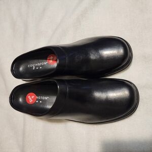 Covington Black Leather Slip-On Shoes